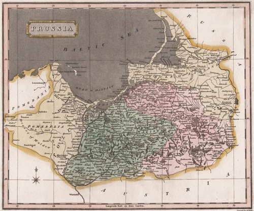 prussia antique map 1811